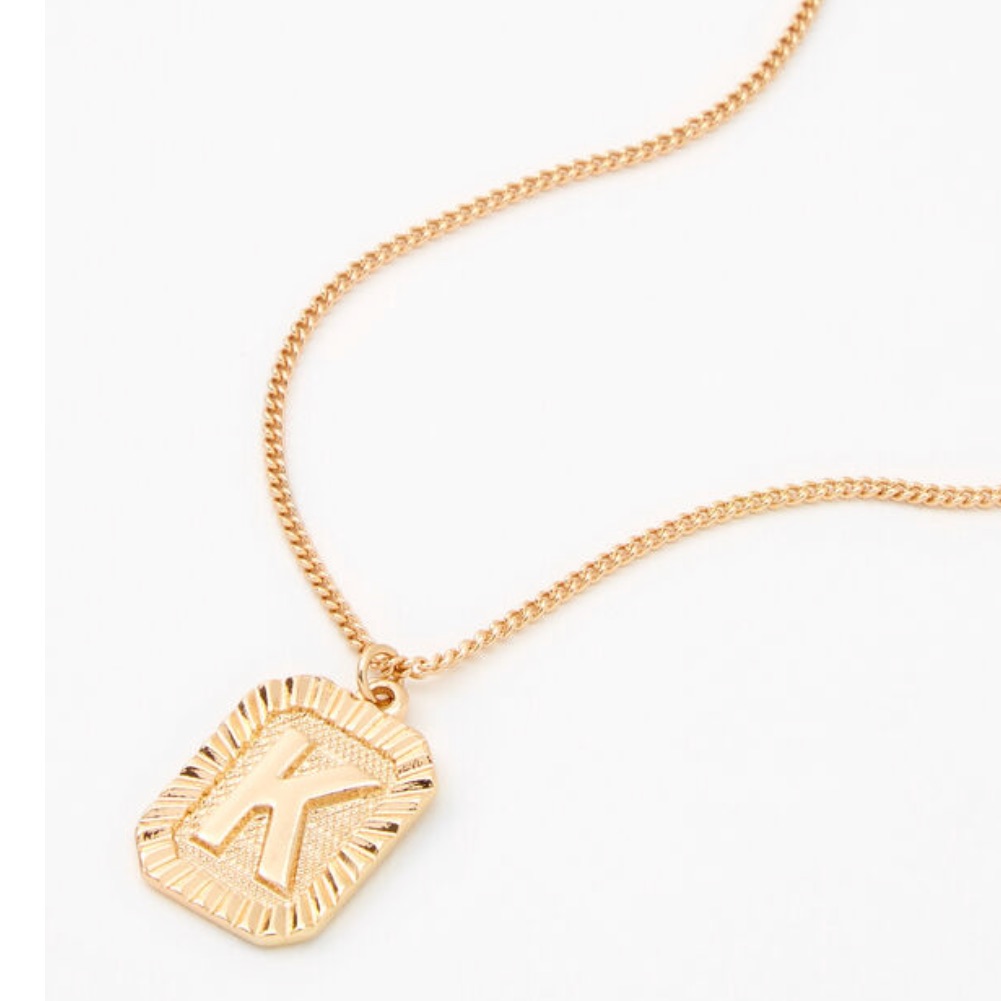 K Monogram Initial Necklace Euc